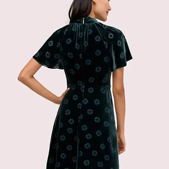 Katespade Clover Velvet dress - Picture 3 of 11